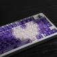 Purple Twilight Butterfly 104+32 Fog Transparent PC Pad Printing ai3D Keycaps Set Cherry Profile for Mechanical Keyboard